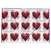 Valentijnsdag Rode Harten Ik Hou van Jou Groot Cadeauzakje (Achterkant)