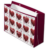 Valentijnsdag Rode Harten Ik Hou van Jou Groot Cadeauzakje (Voorkant Gekanteld)