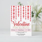 Valentijnsdag Rode Harten Mini Sessies Fotografie  Kaart (Staand voorkant)
