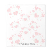 Valentijnsdag rode harten notitieblok (Voorkant)