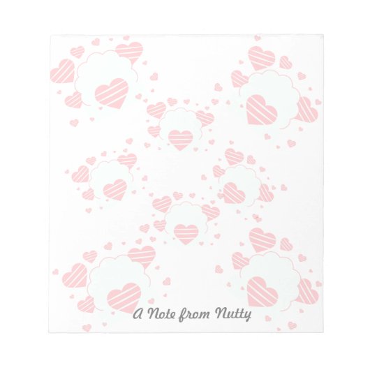 Valentijnsdag  rode harten notitieblok (Voorkant)