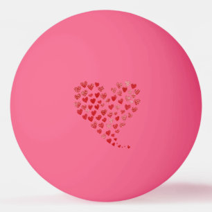 Valentijnsdag Rode Harten Pingpongbal