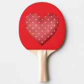 Valentijnsdag Rode Harten Tafeltennisbatje (Voorkant)
