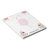 Valentijnsdag  rode hemelballonnen notitieblok (Schuin)