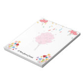 Valentijnsdag  rode hemelballonnen notitieblok (Linkerzijde)