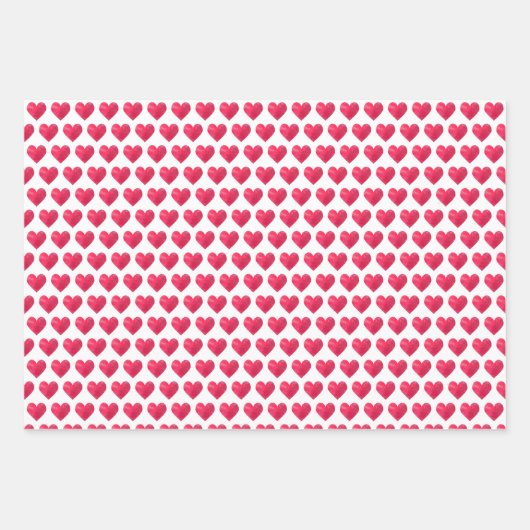 Valentijnsdag Rode Liefde en Harten Stijlvol Inpakpapier Vel (Voorkant 3)