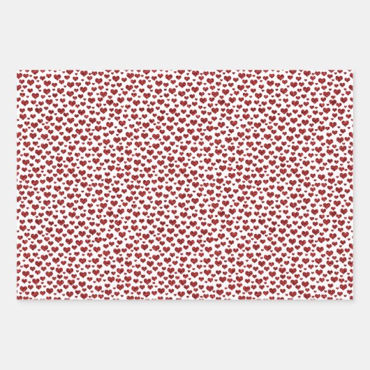Valentijnsdag Rode Liefde en Harten Stijlvol Inpakpapier Vel (Voorkant 2)