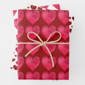 Valentijnsdag Rode Liefde en Harten Stijlvol Inpakpapier Vel (In situ)