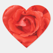 Valentijnsdag rode roos hart sticker (Voorkant)