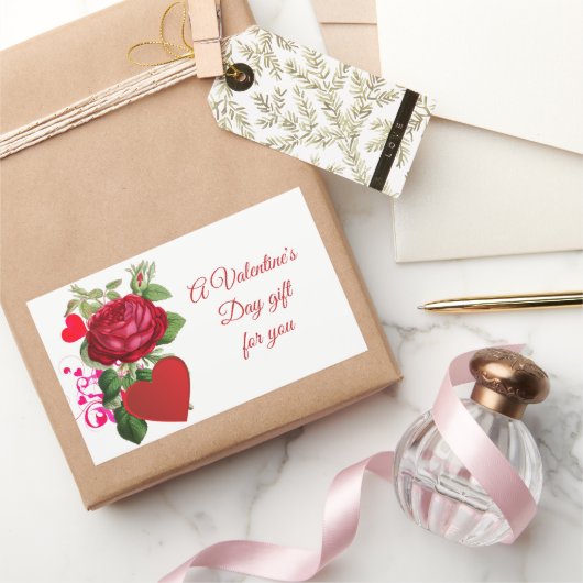 Valentijnsdag Rode Roos Vakantiedag Sticker (Geschenken)
