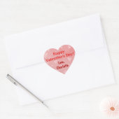 Valentijnsdag Rode roze harten Aangepaste naam Hart Sticker (Envelop)