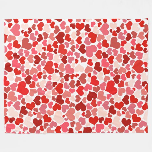Valentijnsdag rode roze harten deken (Voorkant (Horizontaal))