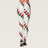 Valentijnsdag rode roze Rozen Bloem Leggings (Achterkant)