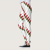 Valentijnsdag rode roze Rozen Bloem Leggings (Links)