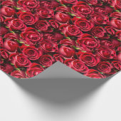 Valentijnsdag rode rozen cadeaupapier (Hoek)