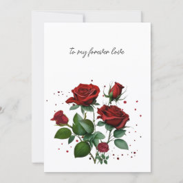 Valentijnsdag Rode Rozen Feestdagenkaart