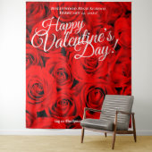 Valentijnsdag Rode Rozen | Foto Selfie Achtergrond Wandkleed (In situ)