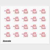 Valentijnsdag Rode Uil Snoep Favor Sticker (Vel)