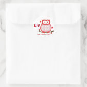 Valentijnsdag Rode Uil Snoep Favor Sticker (Tas)