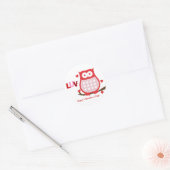 Valentijnsdag Rode Uil Snoep Favor Sticker (Envelop)