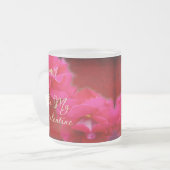 Valentijnsdag - Romance en rode rozen Matglas Koffiemok (Voorkant links)