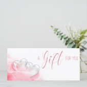 Valentijnsdag Romantic Glass Heart Gift Kaart (Staand voorkant)