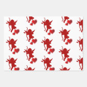 Valentijnsdag Romantic Heart LoveBirds Cupid Art Inpakpapier Vel (Voorkant 2)