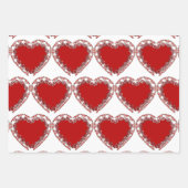 Valentijnsdag Romantic Heart LoveBirds Cupid Art Inpakpapier Vel (Voorkant)