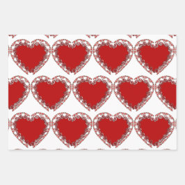 Valentijnsdag Romantic Heart LoveBirds Cupid Art Inpakpapier Vel