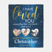 Valentijnsdag Romantic Loved Photo Collage Heart Fleece Deken (Voorkant)