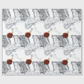 VALENTIJNSDAG ROMANTIC LOVERS RED WAX SEAL HEART CADEAUPAPIER (Vlak)