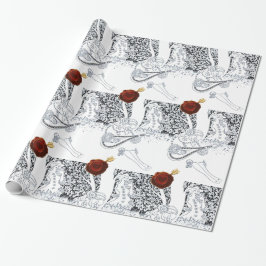 VALENTIJNSDAG ROMANTIC LOVERS RED WAX SEAL HEART CADEAUPAPIER