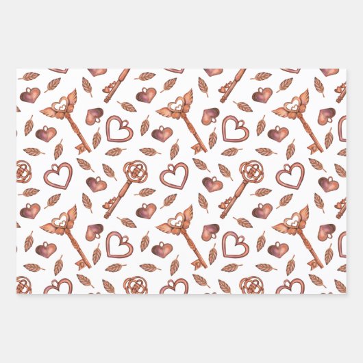 Valentijnsdag Romantic — Papieren pakbladen Inpakpapier Vel (Voorkant 2)