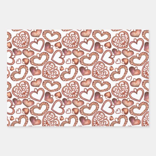 Valentijnsdag Romantic — Papieren pakbladen Inpakpapier Vel (Voorkant)