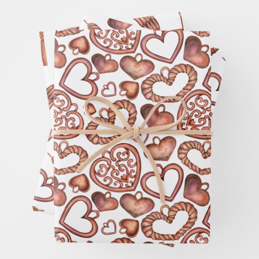 Valentijnsdag Romantic — Papieren pakbladen Inpakpapier Vel (In situ)