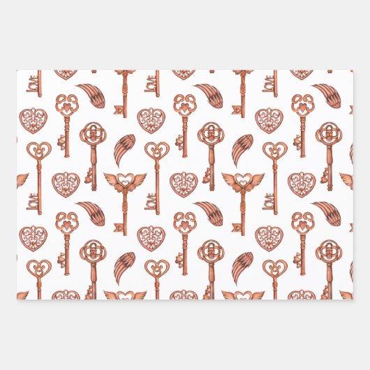 Valentijnsdag Romantic — Papieren pakbladen Inpakpapier Vel (Voorkant 3)