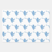 Valentijnsdag Romantic Roos Cupid Harts Blue Art Inpakpapier Vel (Voorkant 2)