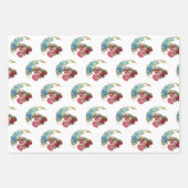 Valentijnsdag Romantic Roos Cupid Harts Blue Art Inpakpapier Vel (Voorkant)