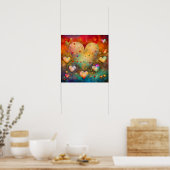 Valentijnsdag Romantisch Aandenken Poster (Keuken)