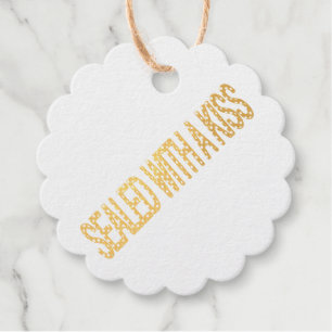 Valentijnsdag romantisch geschenk verzegeld met ee bedankjes labels