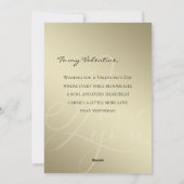 Valentijnsdag Romantisch Goud Feestdagenkaart (Achterkant)