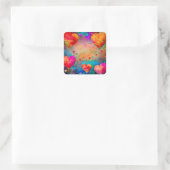 Valentijnsdag Romantisch  Harten Vierkante Sticker (Tas)