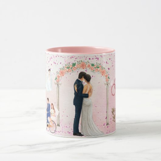 Valentijnsdag Romantisch Koppel Silhouet Liefde Mok (Midden)