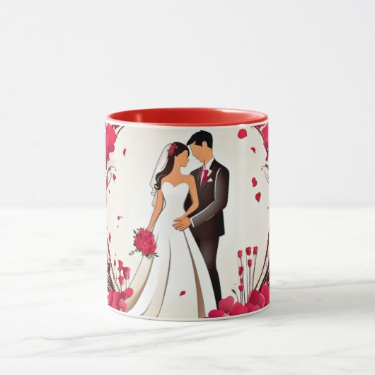Valentijnsdag Romantisch Koppel Silhouet liefde  Mok (Midden)