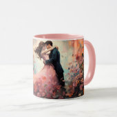 Valentijnsdag Romantisch Paar Silhouet Liefde Mok (Voorkant rechts)
