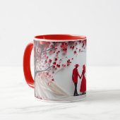 Valentijnsdag Romantisch Paar Silhouet Liefde Mok (Voorkant links)