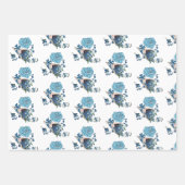 Valentijnsdag Romantisch Roos Cupid Blue Flower Ar Inpakpapier Vel (Voorkant 3)