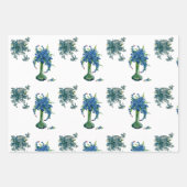 Valentijnsdag Romantisch Roos Cupid Blue Flower Ar Inpakpapier Vel (Voorkant)