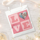 Valentijnsdag romantisch roze liefde hart foto bedankzakje (Geknipt)