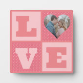Valentijnsdag romantisch roze liefde hart foto fotoplaat (Voorkant)
